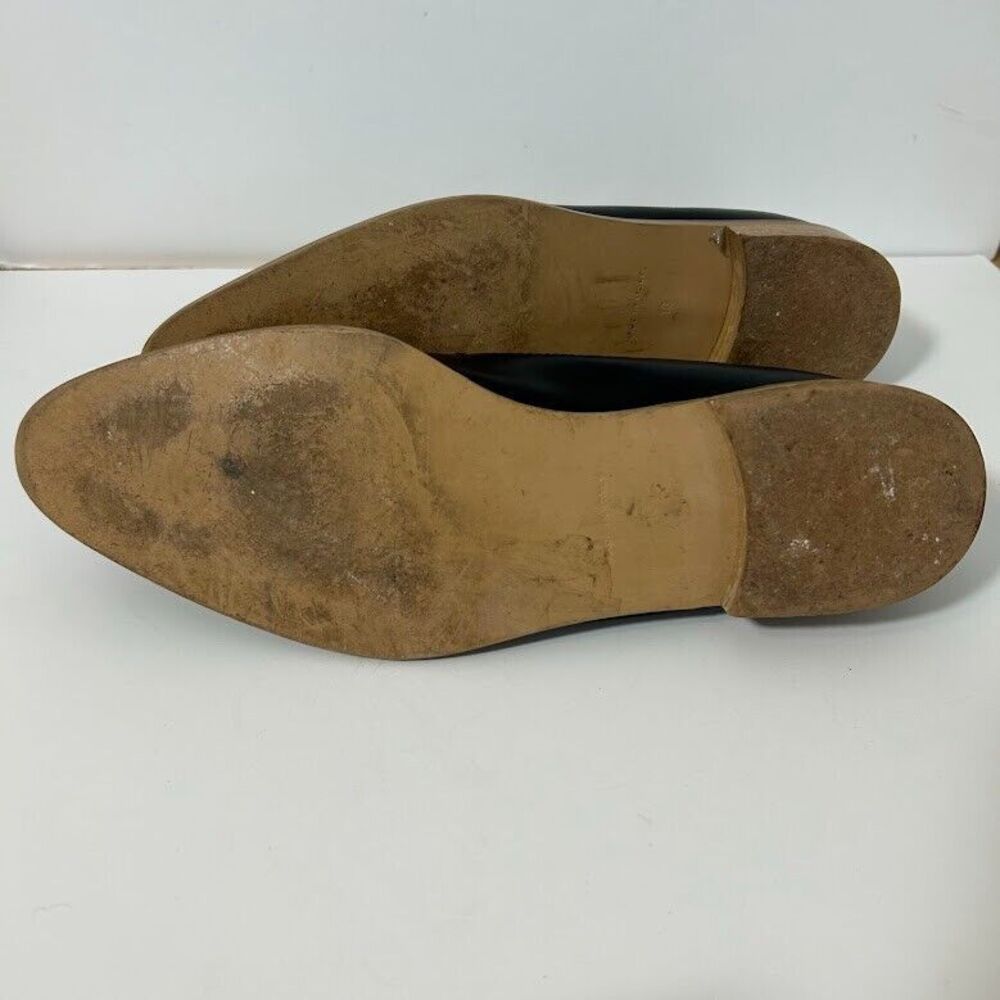 Everlane Black Leather Loafers with Natural Wood Heel - Picture 9 of 10
